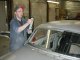Mike Jr. taping windows
